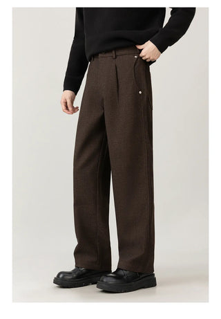 straight wool pants