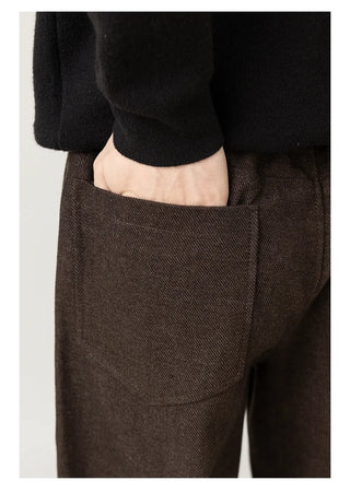 straight wool pants