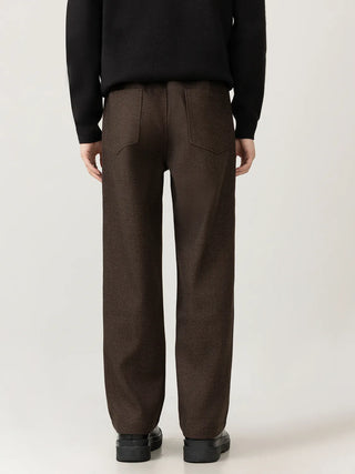 straight wool pants