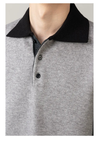 lapel wool sweater