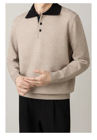 lapel wool sweater