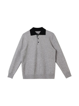 lapel wool sweater