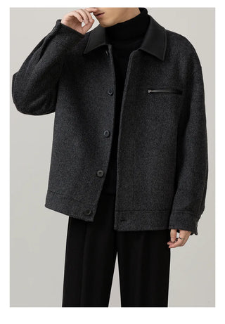 lapel wool jacket