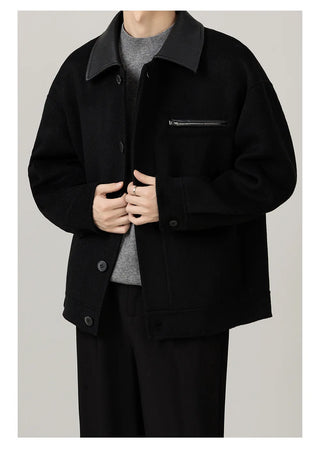 lapel wool jacket