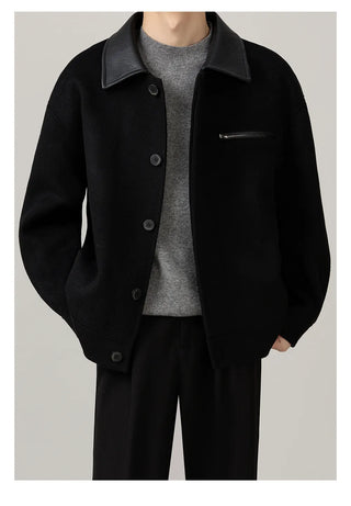 lapel wool jacket