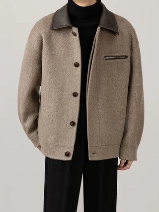 lapel wool jacket