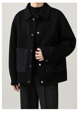 patchwork wool jacket