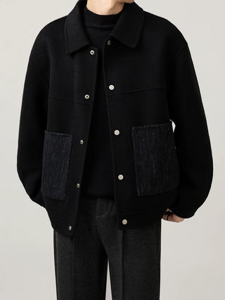 patchwork wool jacket