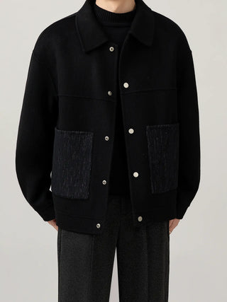 patchwork wool jacket