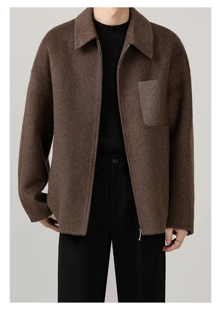 lapel wool jacket