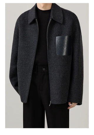 lapel wool jacket