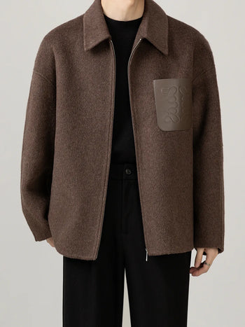 lapel wool jacket