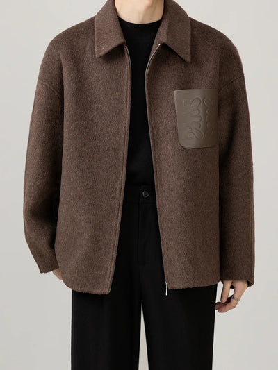 lapel wool jacket