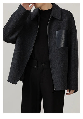lapel wool jacket
