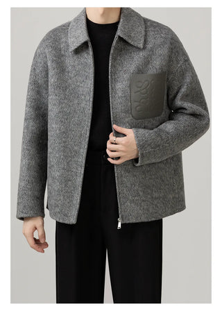 lapel wool jacket