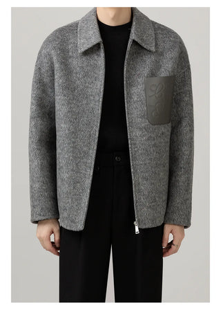 lapel wool jacket