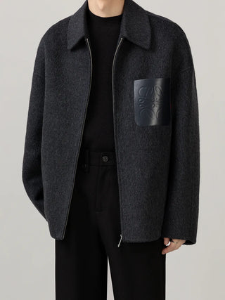 lapel wool jacket