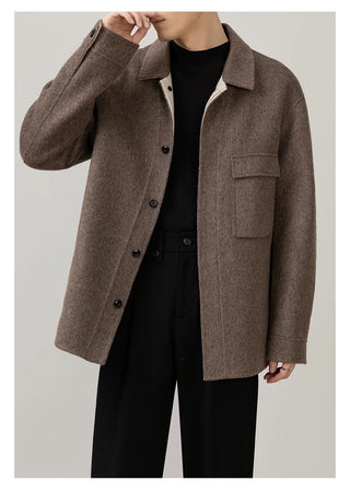 lapel wool jacket