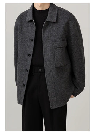 lapel wool jacket