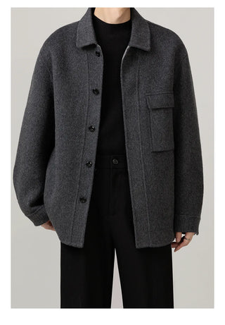 lapel wool jacket