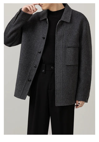 lapel wool jacket