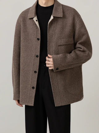 lapel wool jacket