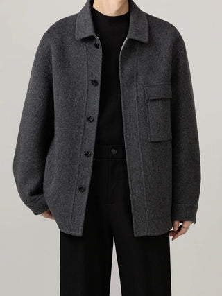 lapel wool jacket