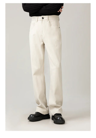 fleece white jeans