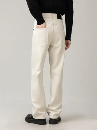 fleece white jeans