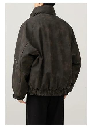 leather short jacket