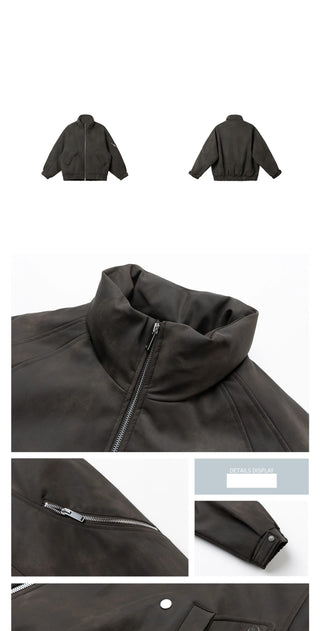 leather short jacket