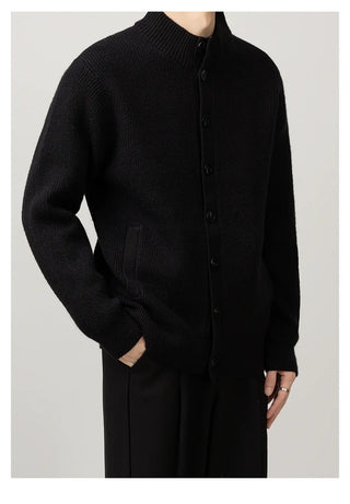 stand knit cardigan