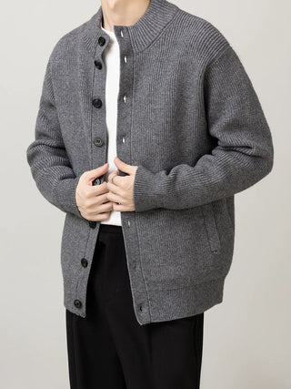 stand knit cardigan