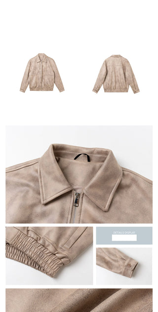 retro leather coat