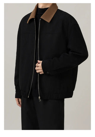 corduroy polo jacket