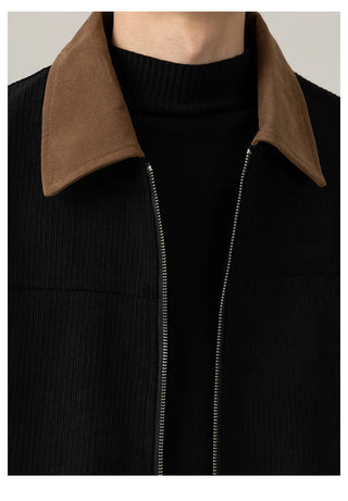 corduroy polo jacket