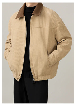corduroy polo jacket