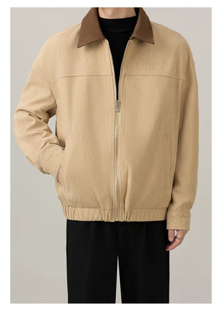 corduroy polo jacket