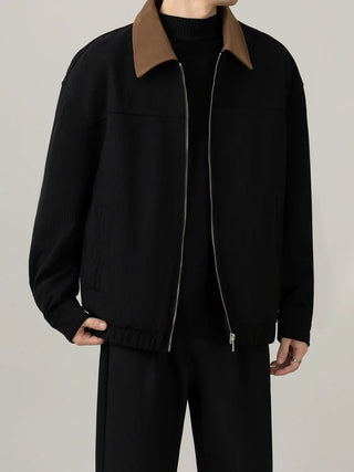 corduroy polo jacket
