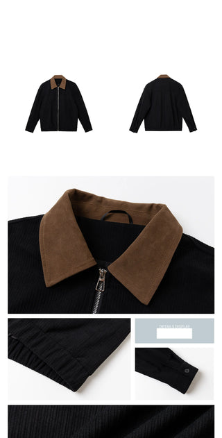 corduroy polo jacket