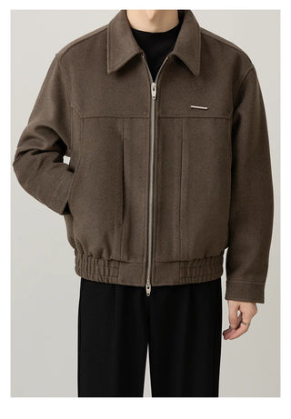 lapel wool jacket