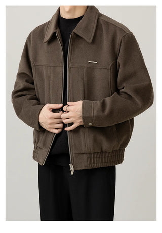 lapel wool jacket