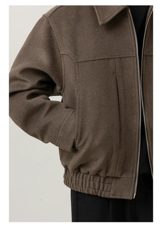 lapel wool jacket