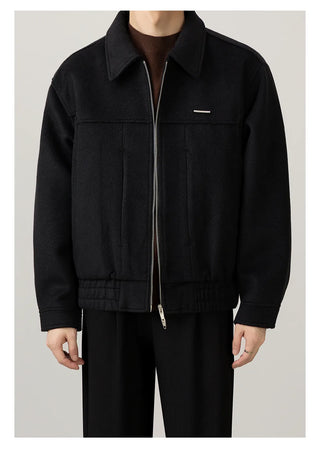 lapel wool jacket