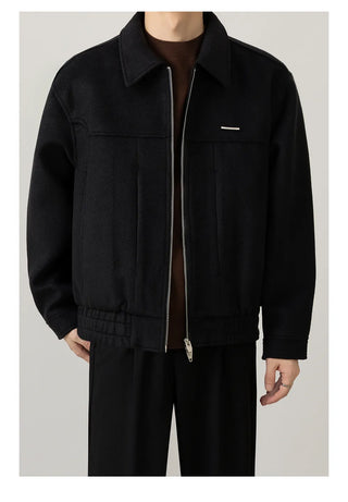 lapel wool jacket