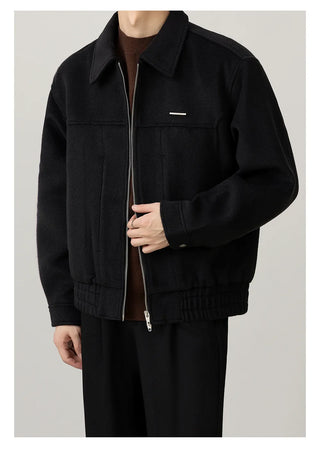 lapel wool jacket