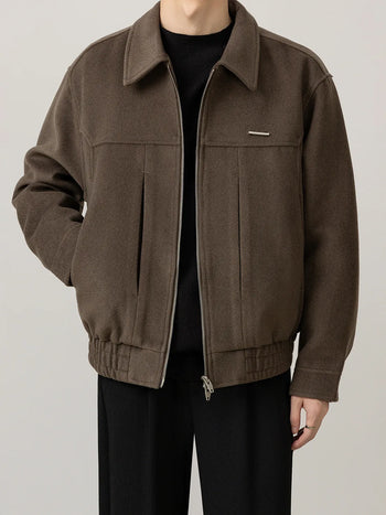 lapel wool jacket
