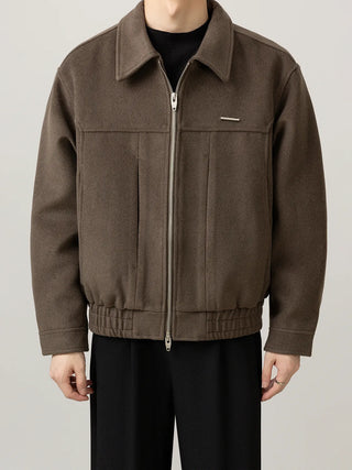 lapel wool jacket
