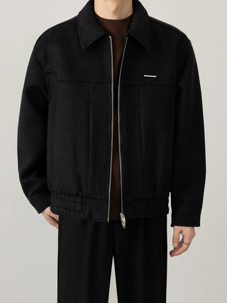 lapel wool jacket