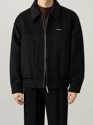 lapel wool jacket